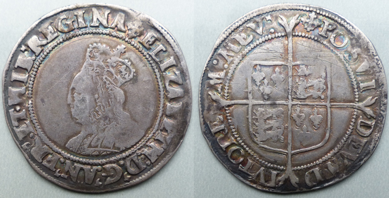 Elizabeth I second issue shilling Elizabeth I second issue shilling